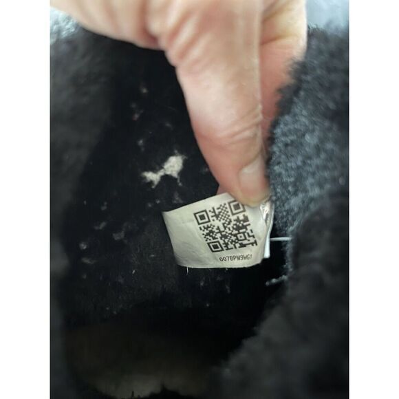 UGG Bailey Bow II Sheepskin Black Suede Winter Boots Women’s Size 6 Girls 5 - Picture 6 of 11